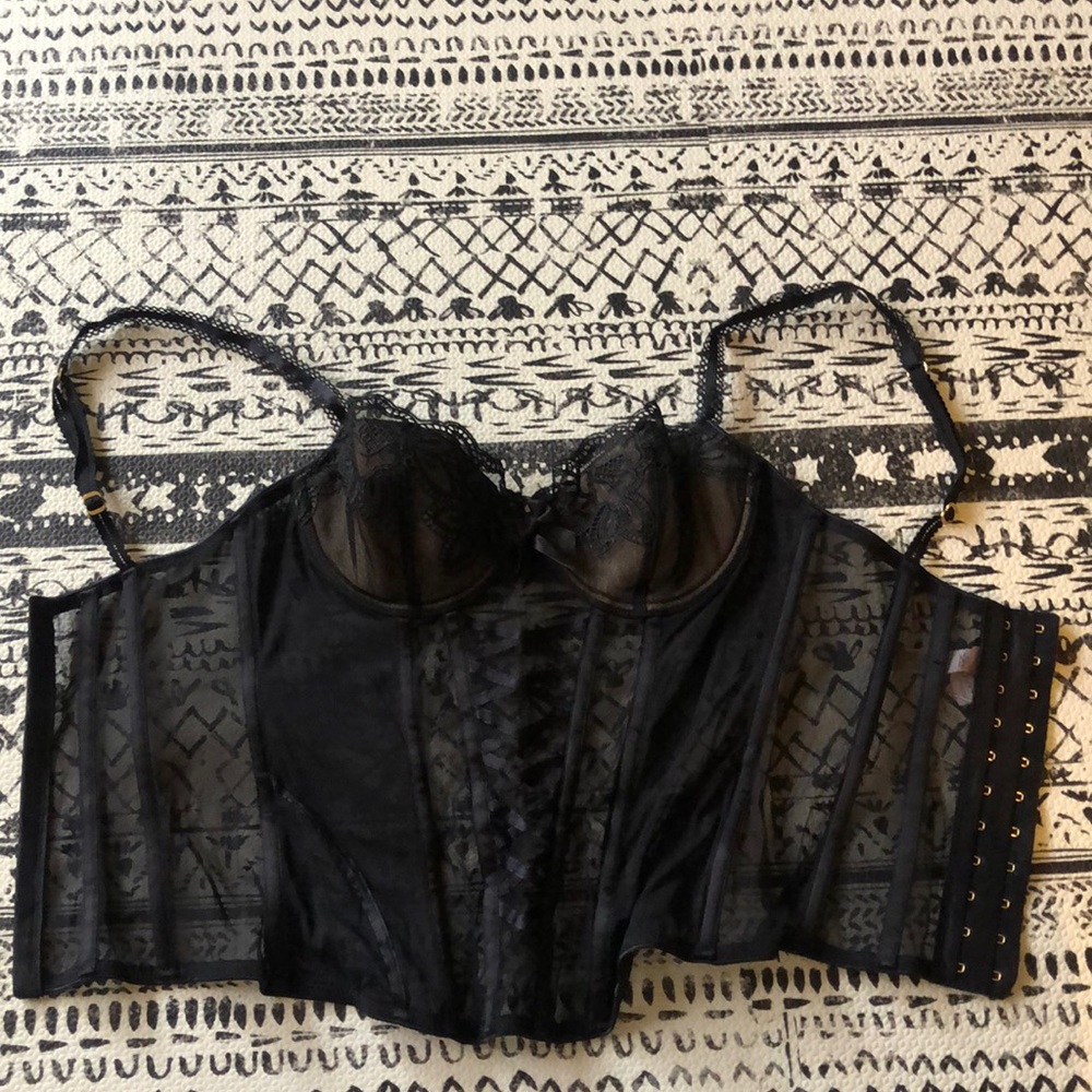 Lacy black corset